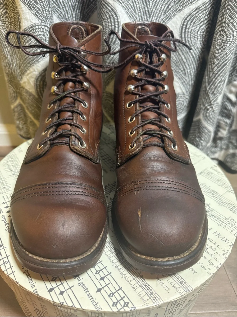 Red Wing Iron Ranger 8111 Amber Harness Leather Boots Size 8 E2 Wide